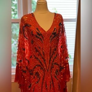 BEADED MIDI DRESS
